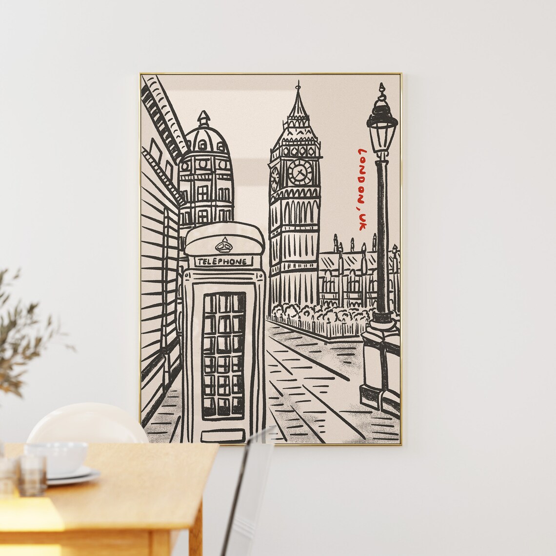 London City Print, Retro Minimalist Travel Poster - Image 5