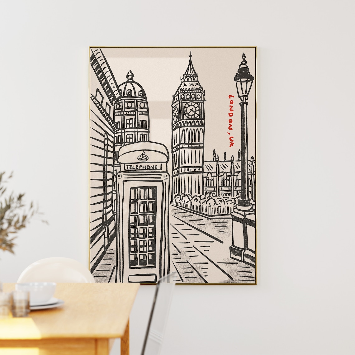 London City Print, Retro Trendy Travel Poster - Image 5