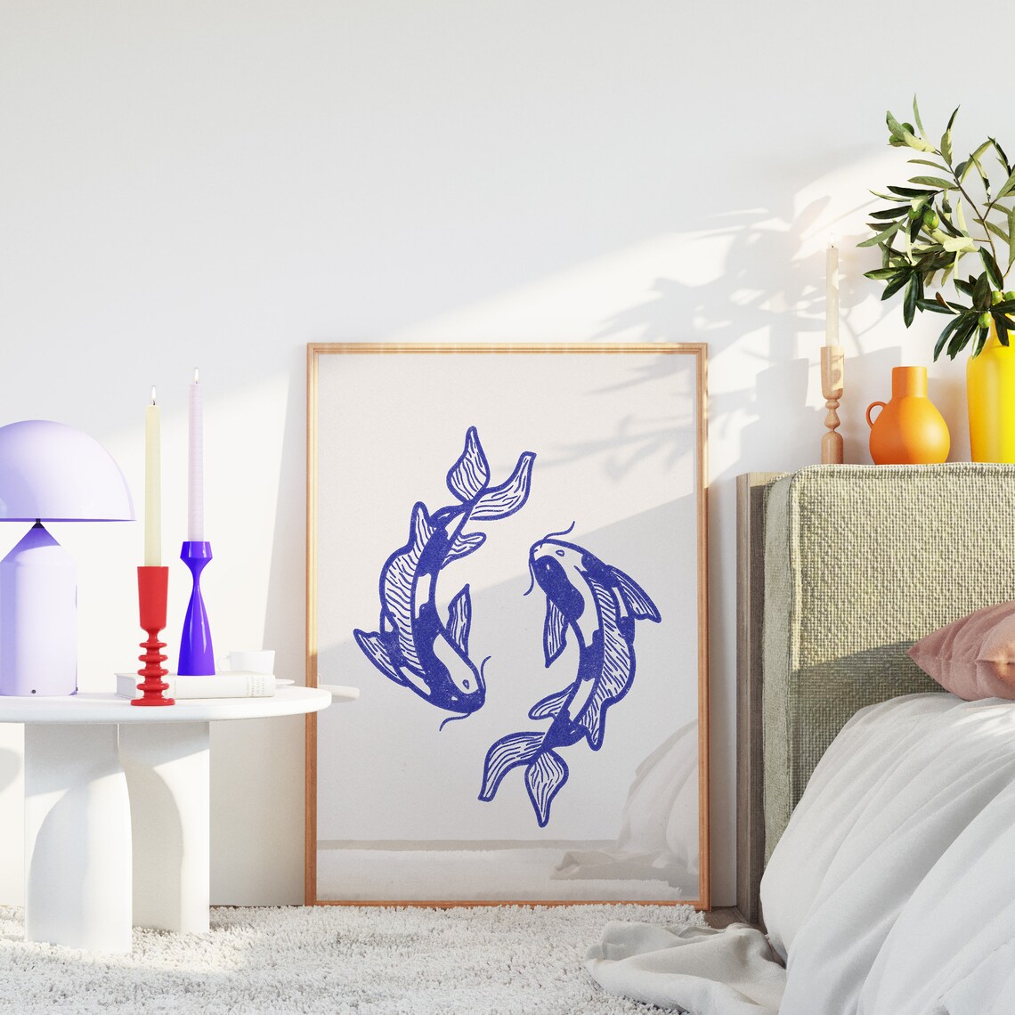 Koi Fish Print, Japandi Japanese Decor Art Print - Image 4