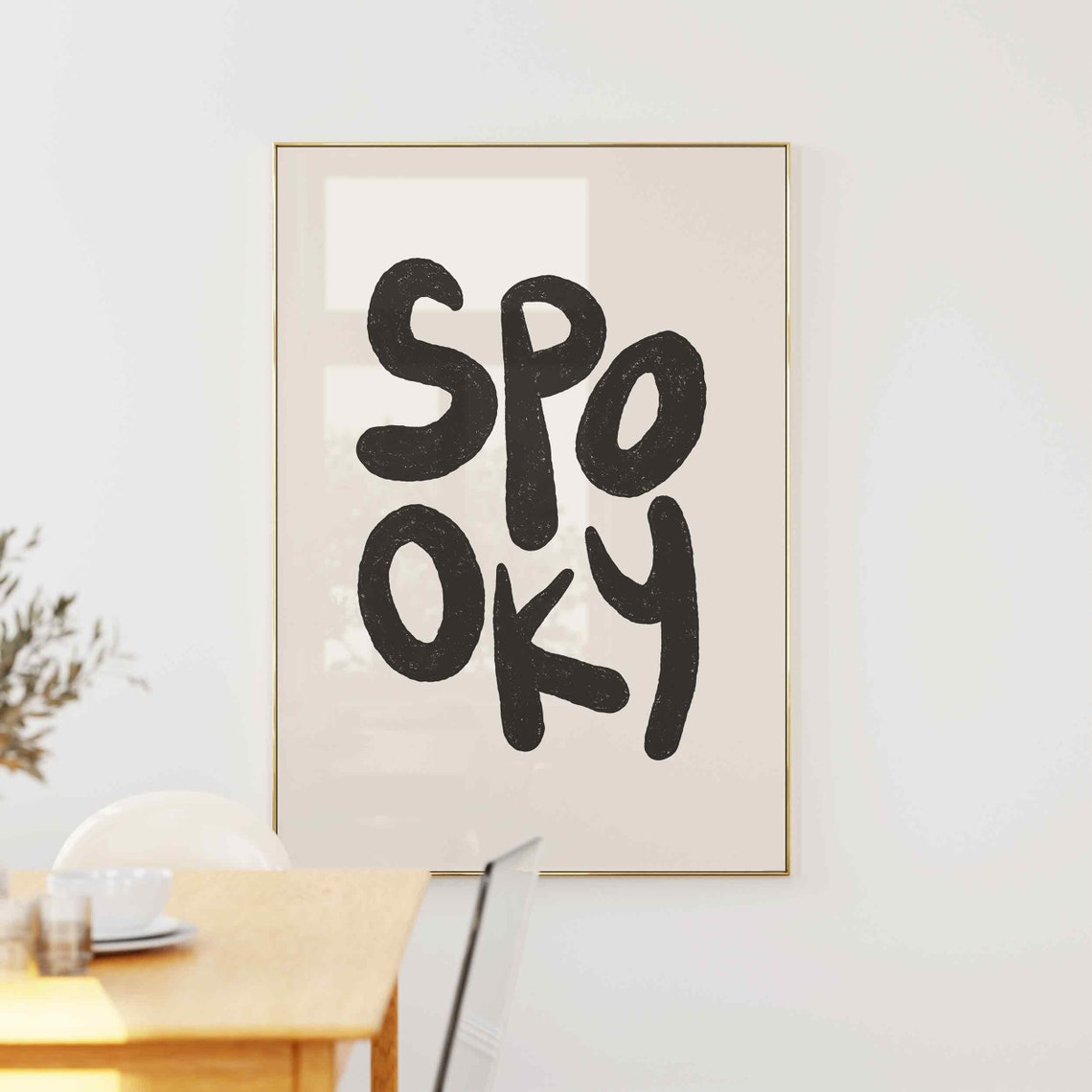 Spooky Hand Painted Black Lettering Minimal Halloween Poster - Image 5