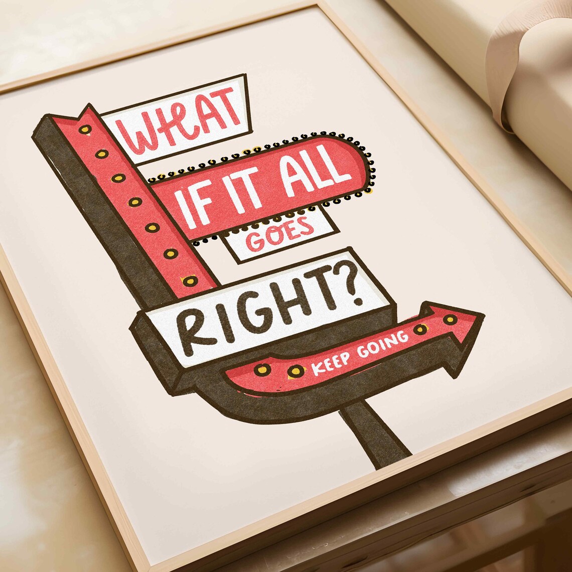 What If It All Goes Right Positive Affirmations Print - Image 5