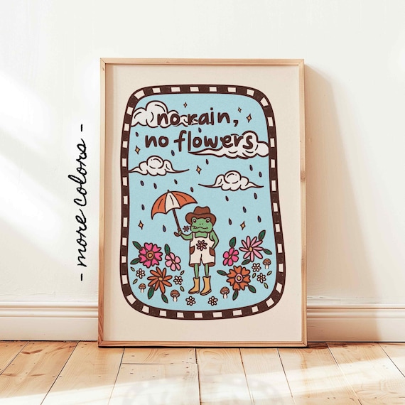 Frog With Mushroom Print, Kids Affirmations Poster