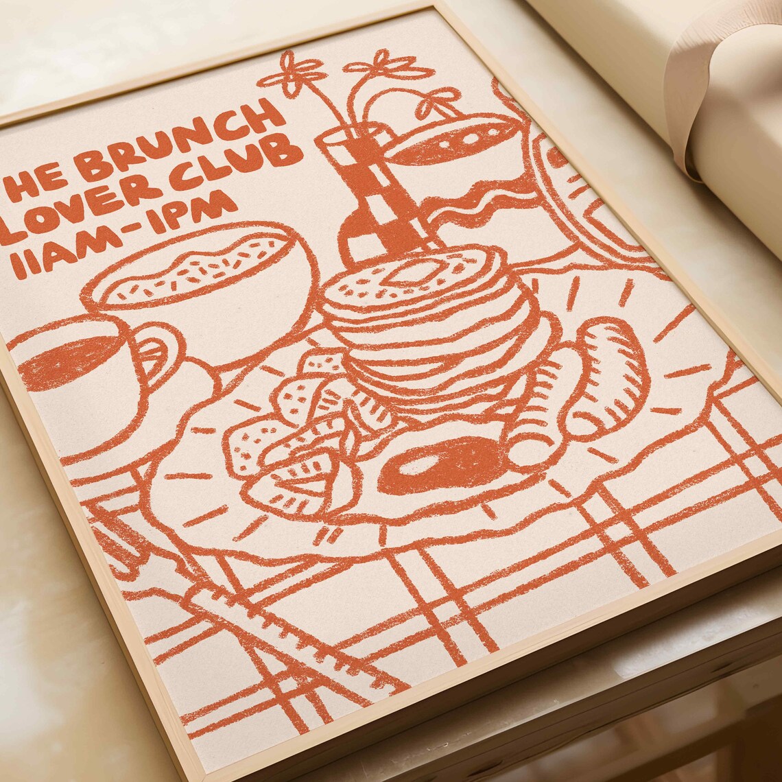 Pancake Breakfast Club Retro Coffee Brunch Poster - Image 4