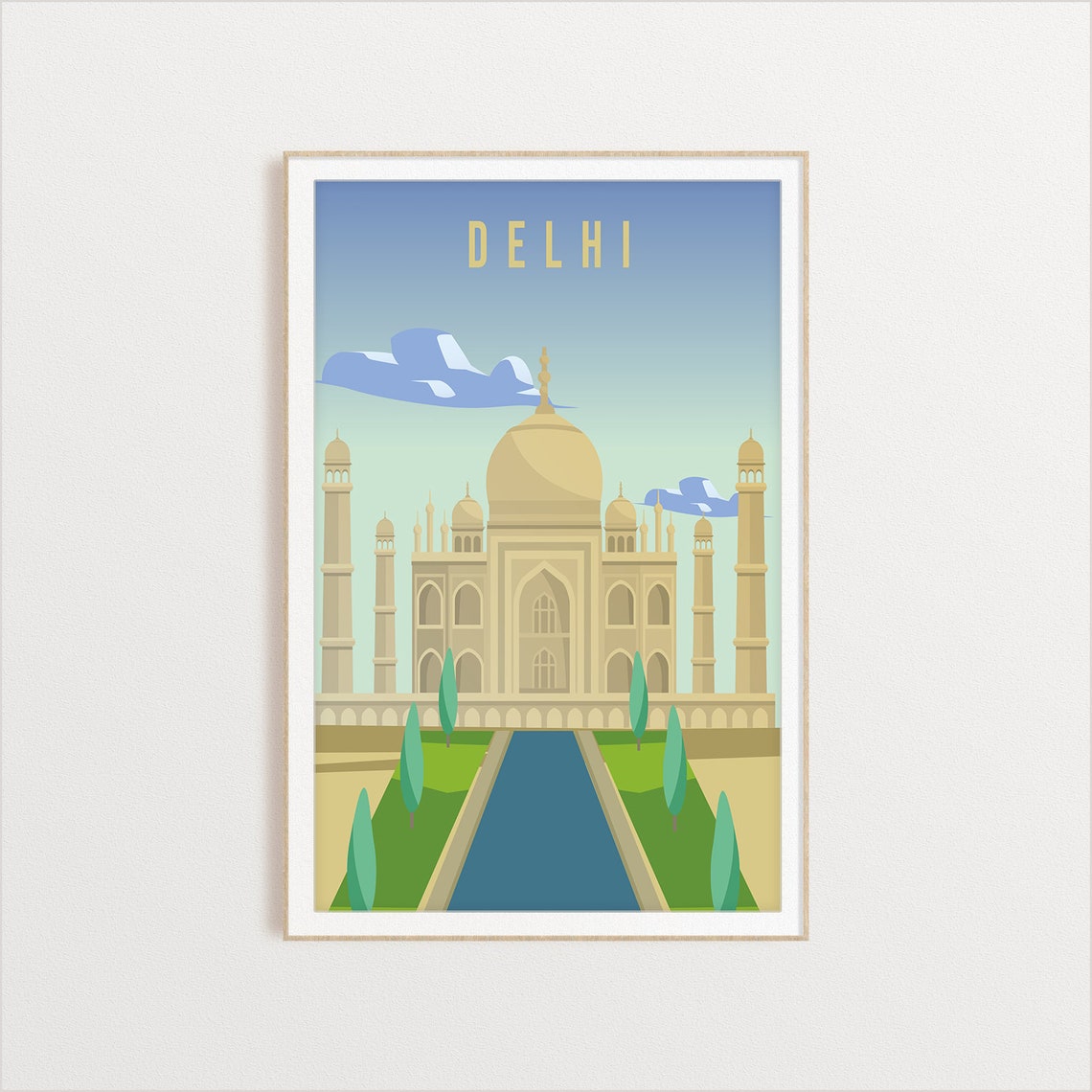 Delhi City Poster City Art City Wall Art City Print Country Poster Country Print Country Art India Travel Illustration - Image 2