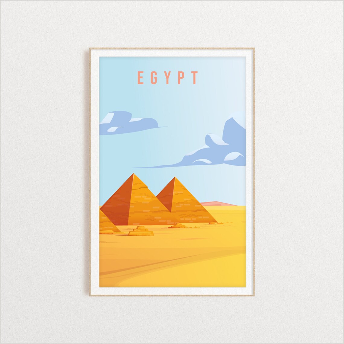 Egypt Travel Illustration Country Poster Art Print