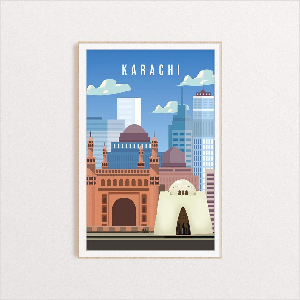 Karachi City Travel Poster, City Art Print - Image 2