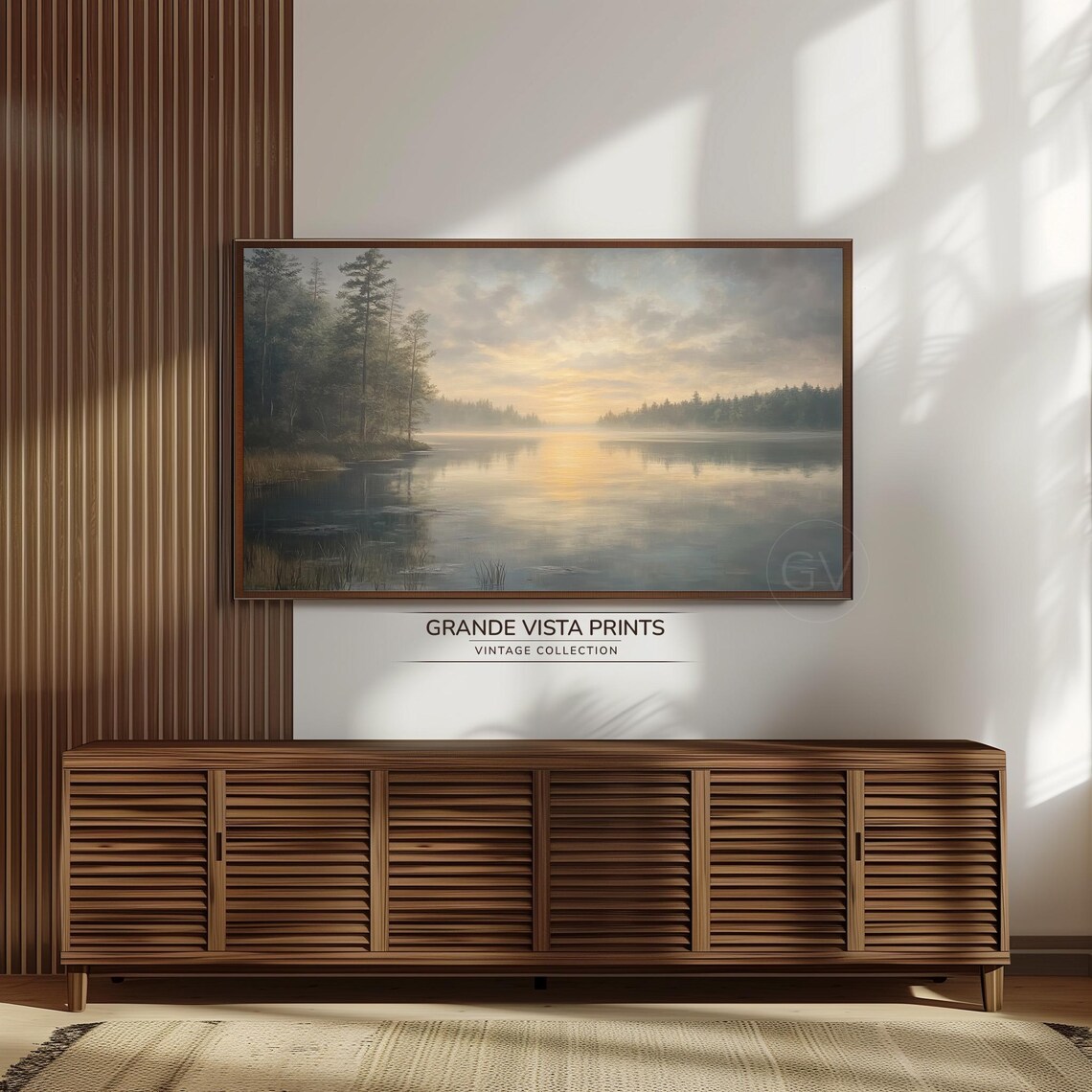 Spring Forest Lake Frame Tv Artwork Forest Lake Background Landscape Desktop Wallpaper Gv4566 - Image 3
