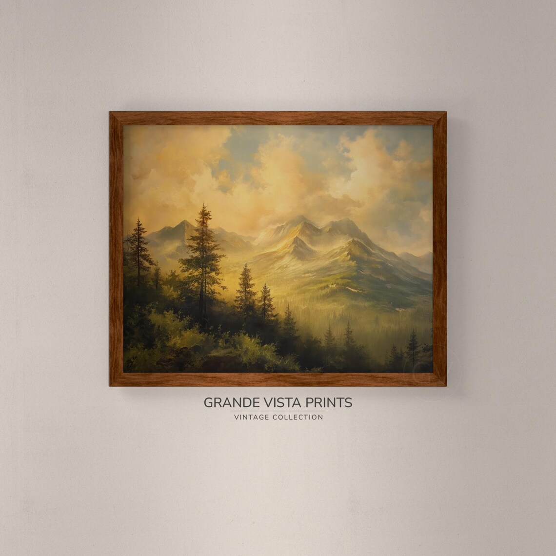 Mountain Forest Artwork Mountain Forest Landscape Painting Mountain Valley Wall Art Gv4359 - Image 4