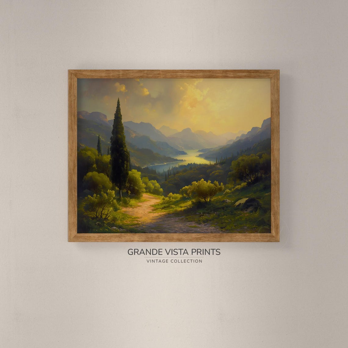 Spring Valley Landscape Painting Wall Art Mountain Valley View Art Print Cypress Valley Wall Art Gv4215 - Image 4