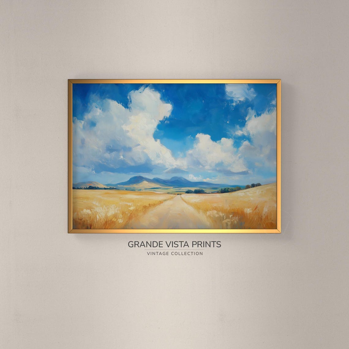 Midsummer Wheatfield Landscape Painting