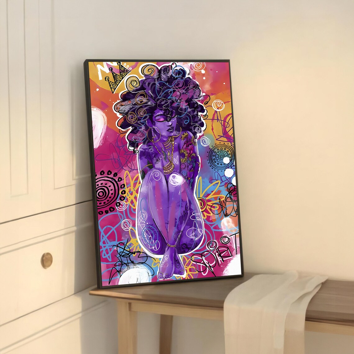 Abstract African Woman, Ethnic Home Decor Art Print - Image 5