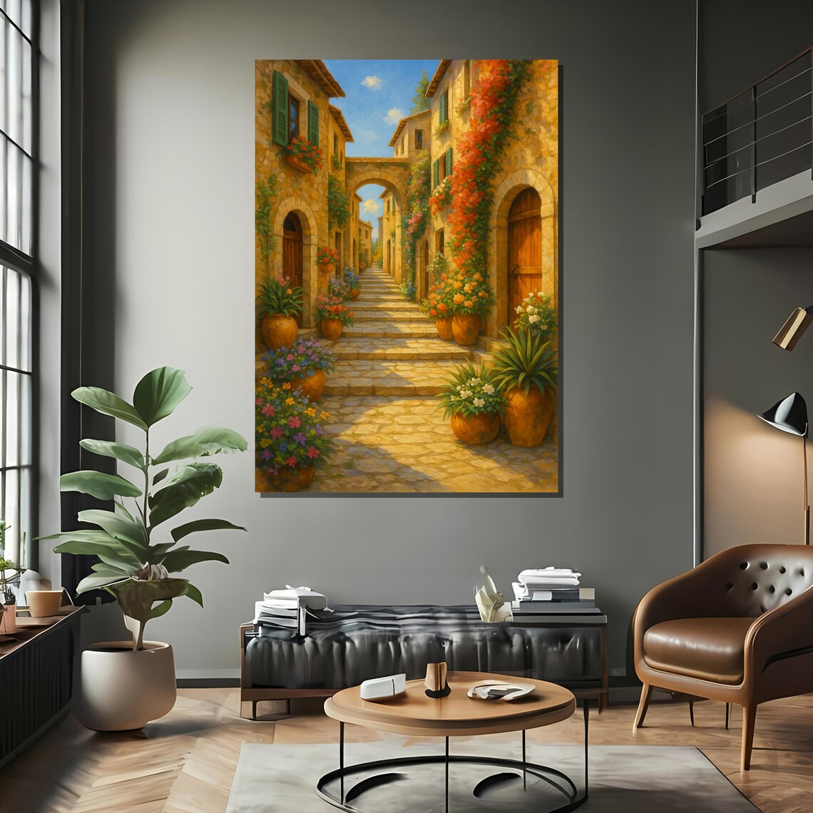 Mediterranean Stone Alley Art Print - Image 2