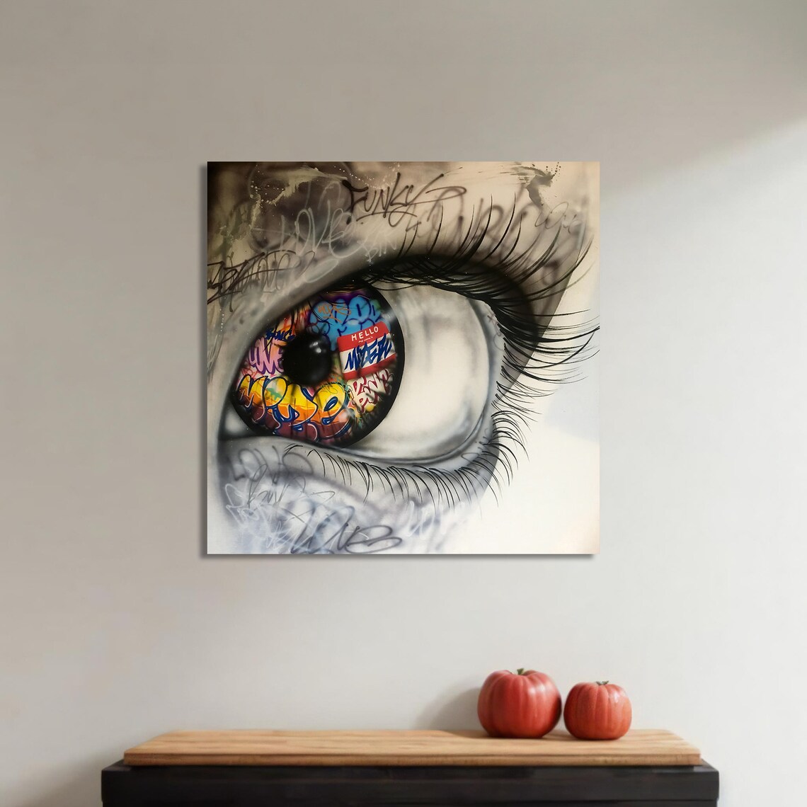 Graffiti Eye Painting, Urban Street Art Decor - Image 4