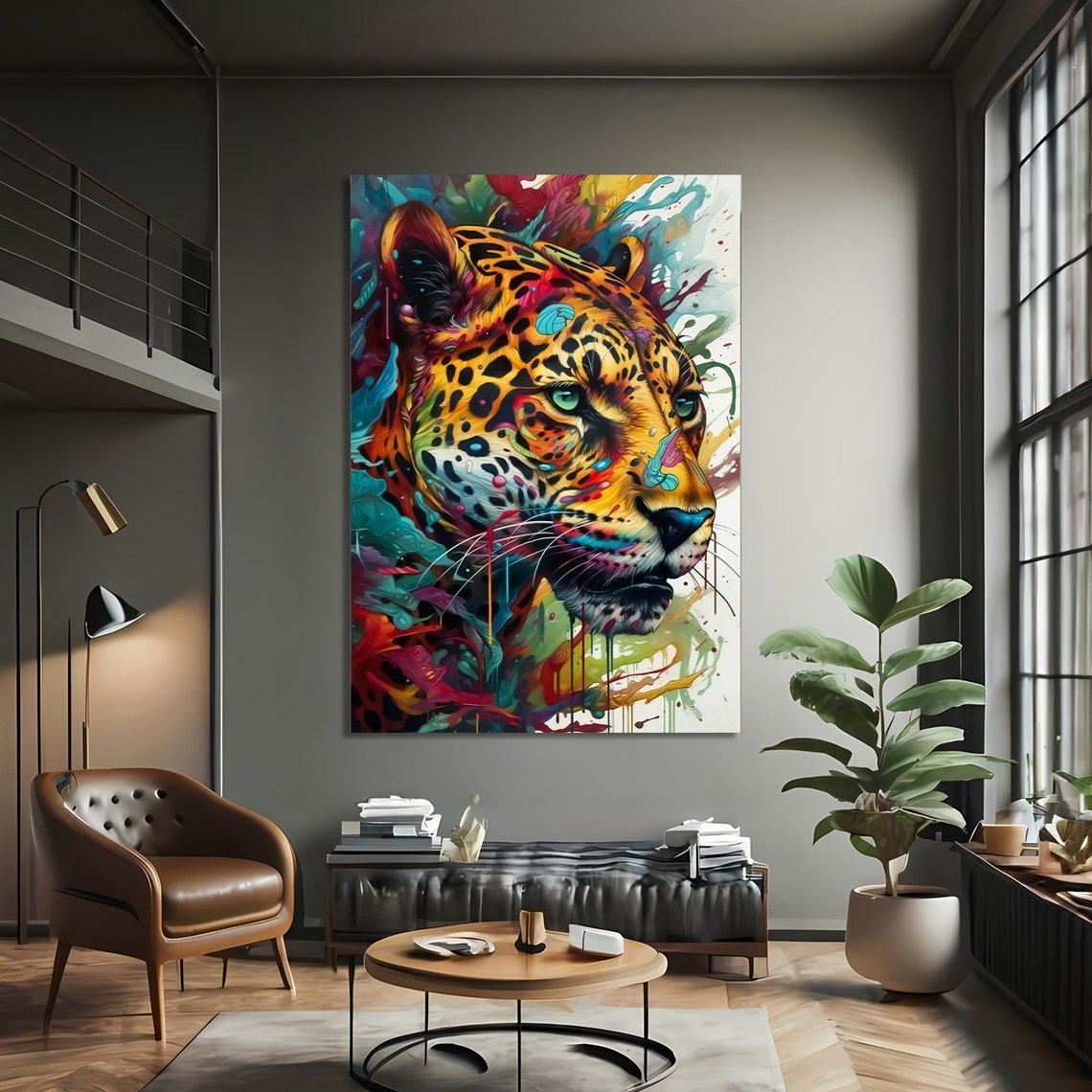 Leopard Print, Bold And Colorful Animal Art Print - Image 3
