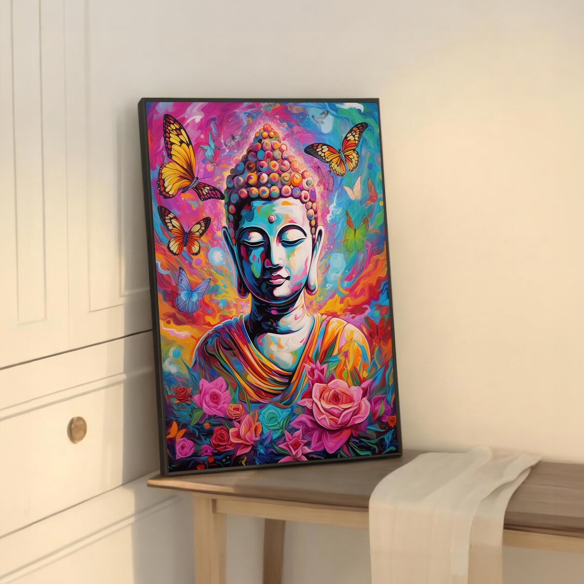 Buddha Painting, Colorful Meditative Decor - Image 5