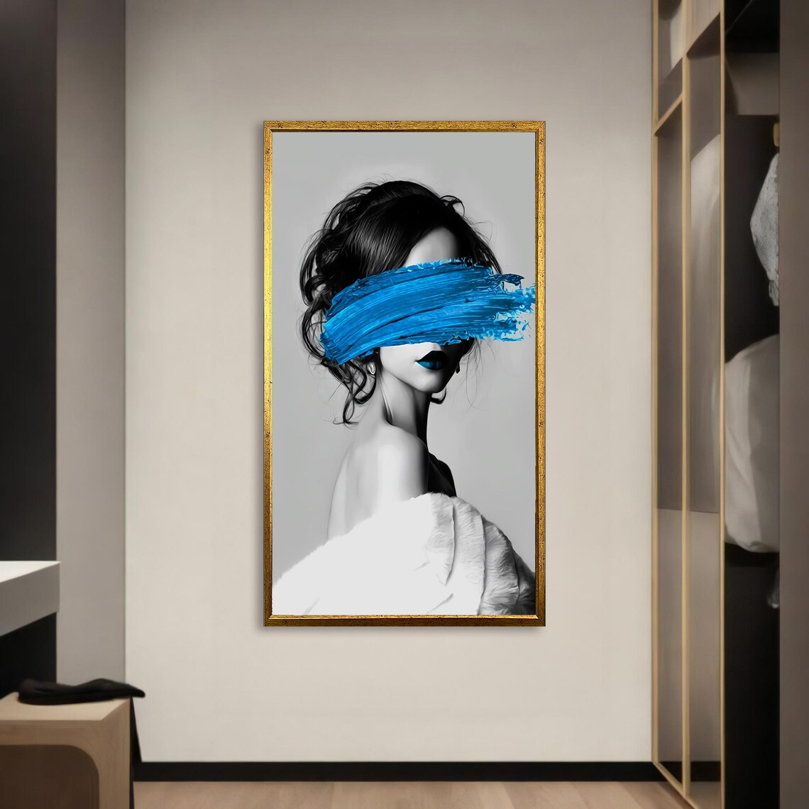 Abstract Monochrome Portrait, Modern Minimalist - Image 3