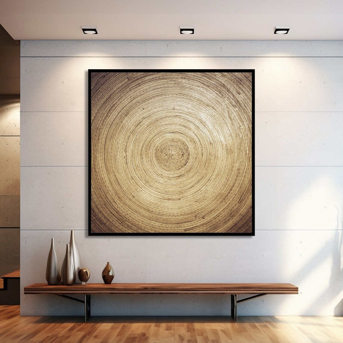 Rustic Abstract Painting, Modern Minimalist Art Print - Image 2