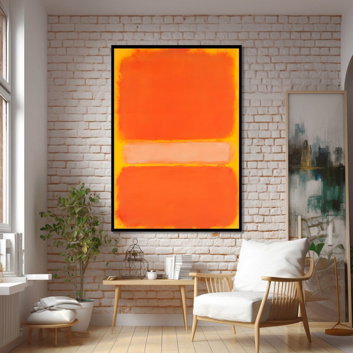 Bold Abstract Sunset, Mark Rothko Style Painting - Image 2