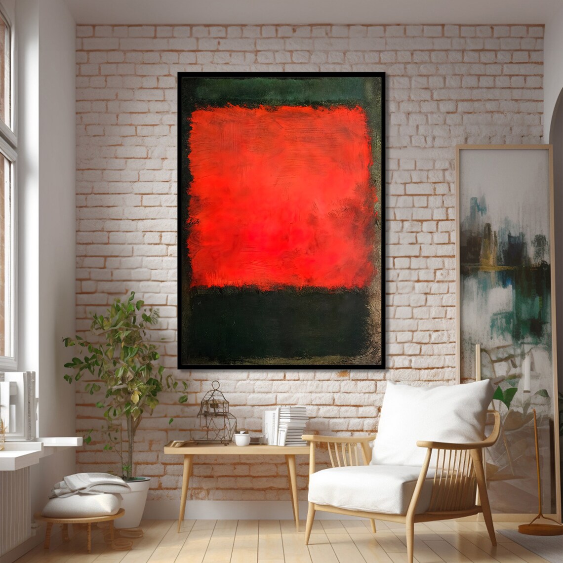 Mark Rokhto Inspired Abstract, Modern Minimalist - Image 2