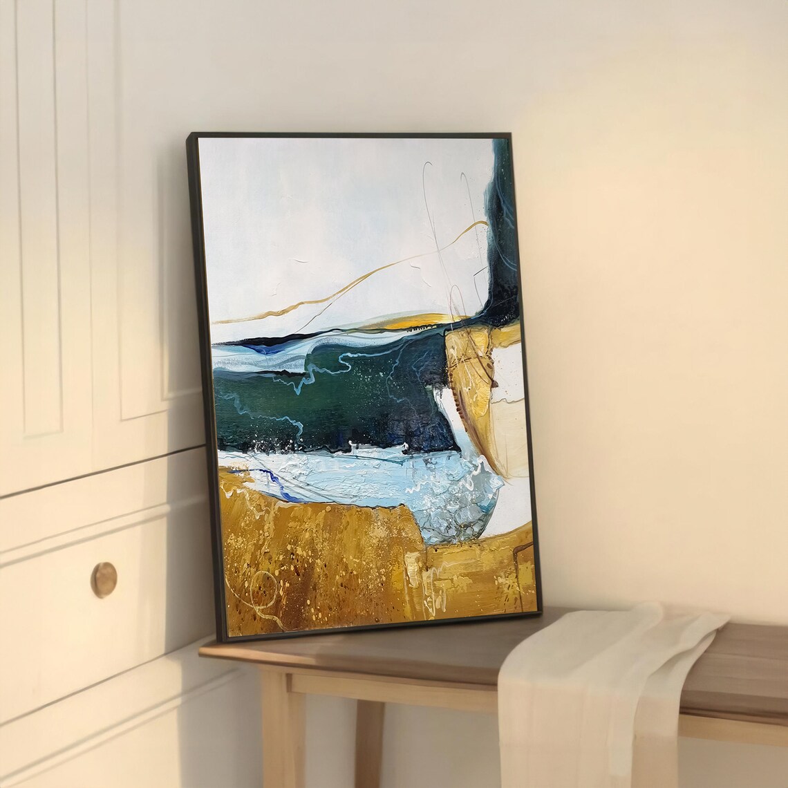 Abstract Painting Ocean View, Modern Coastal Art Print - Image 5