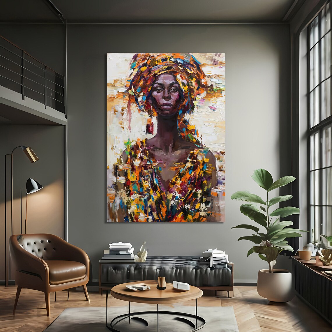 African Woman Art, Contemporary Style - Image 3