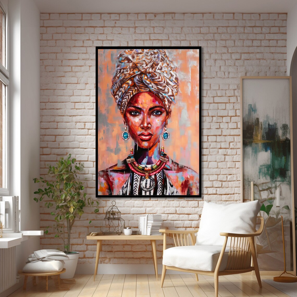 African Woman Art, Cultural Portrait - Image 2