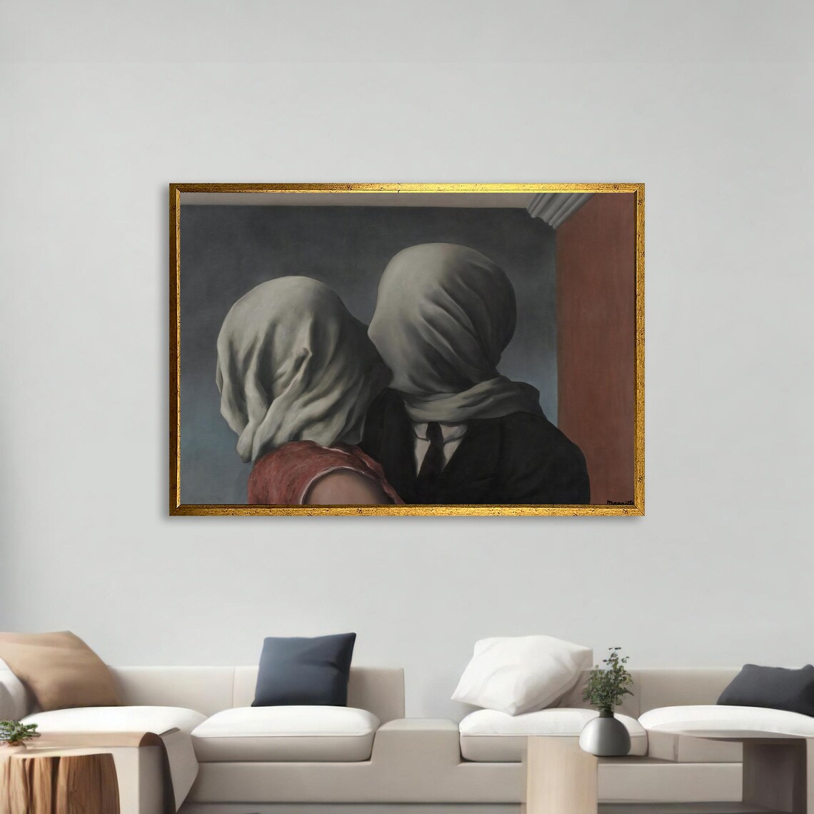 Ren Magrittes The Lovers, Surrealist Art Print - Image 2