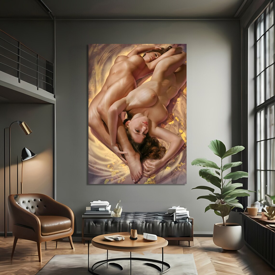 Intimate Erotic Poster, Sensual Modern Decor - Image 2