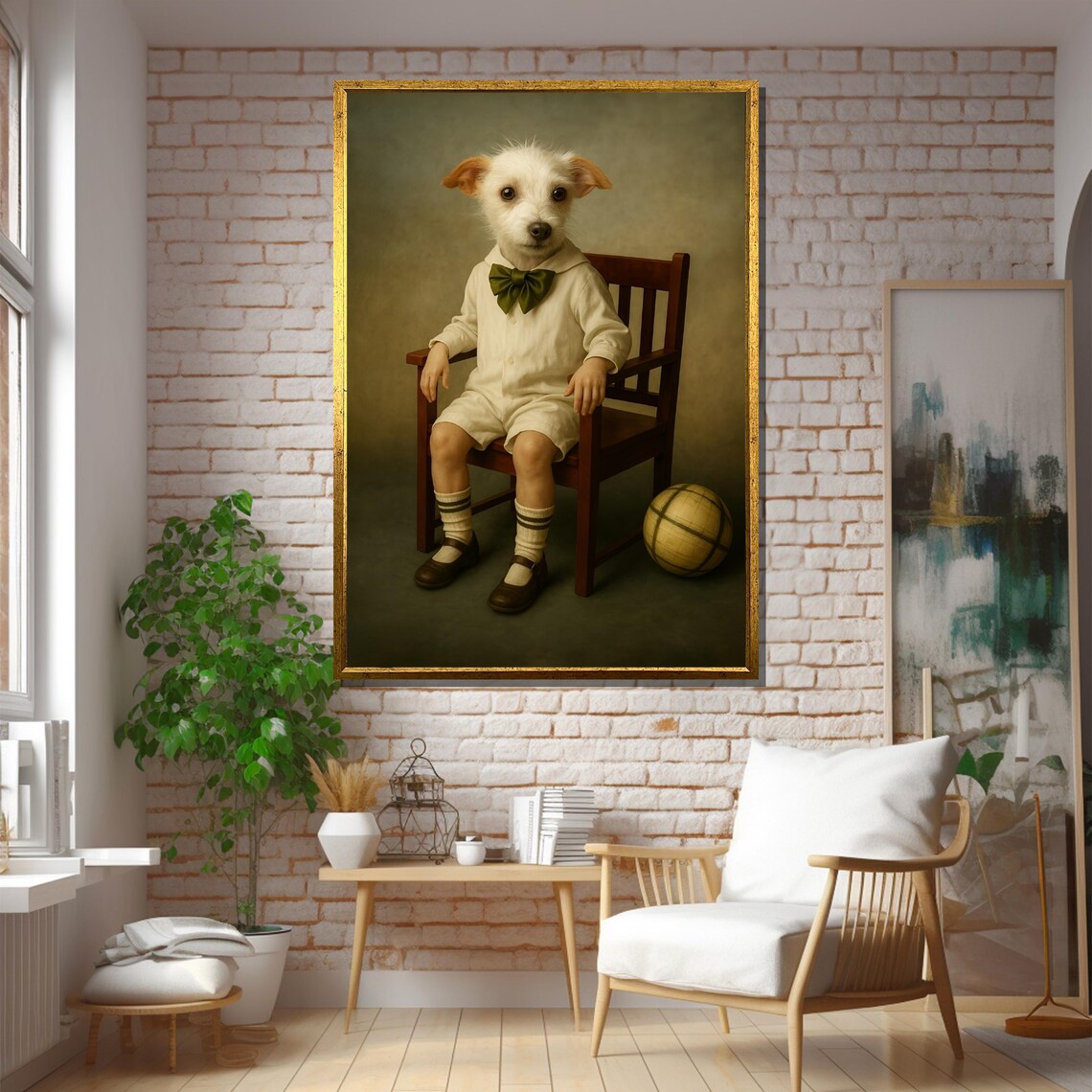 Vintage Dog Portrait, Whimsical Animal Art Print - Image 5