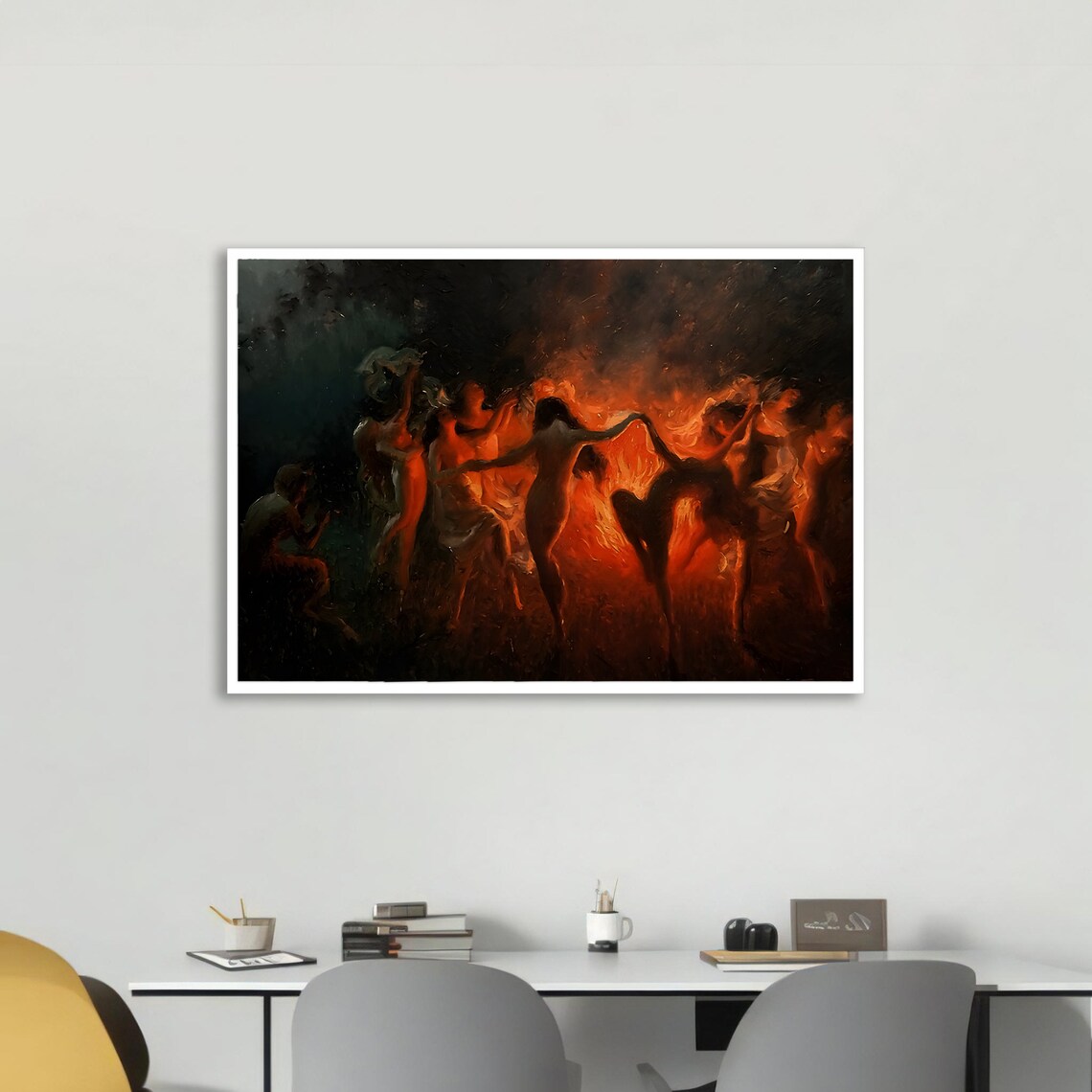 Mystical Dance By Firelight, Walpurgis Night Art Print - Image 5