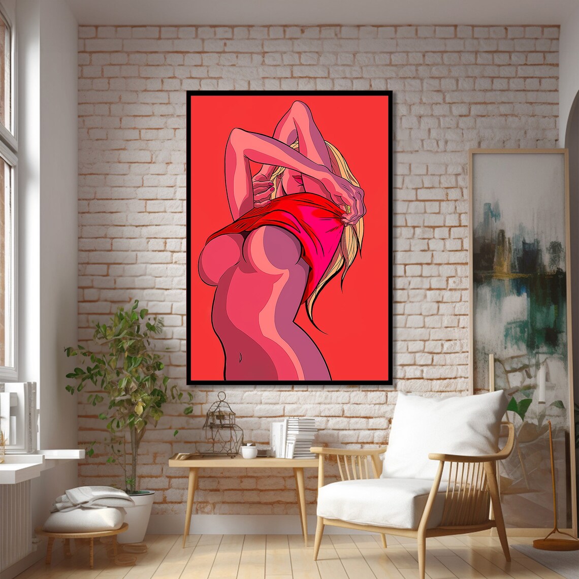 Erotic Painting, Contemporary Minimalist Style - Image 2