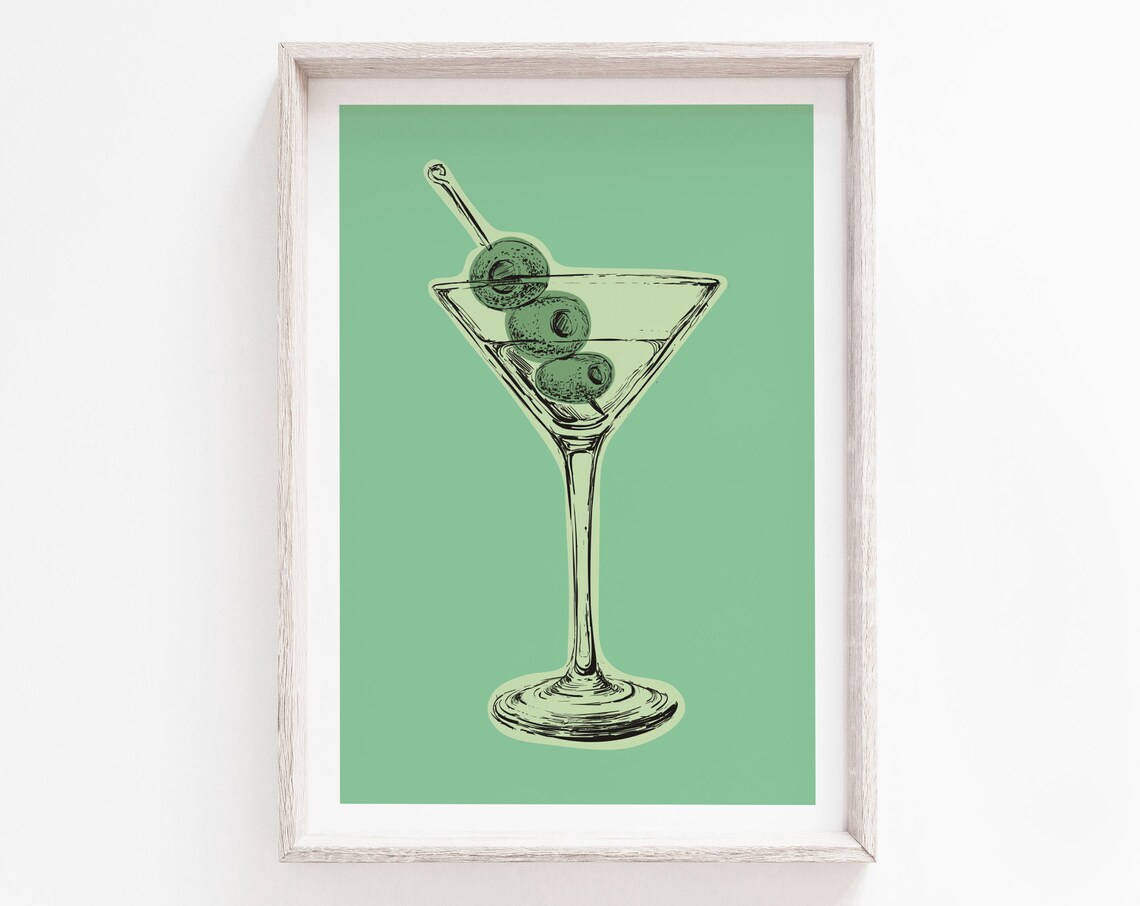 Retro Cocktail Minimalist Art Print