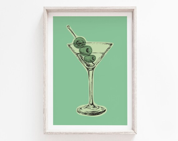 Retro Cocktail Minimalist Art Print