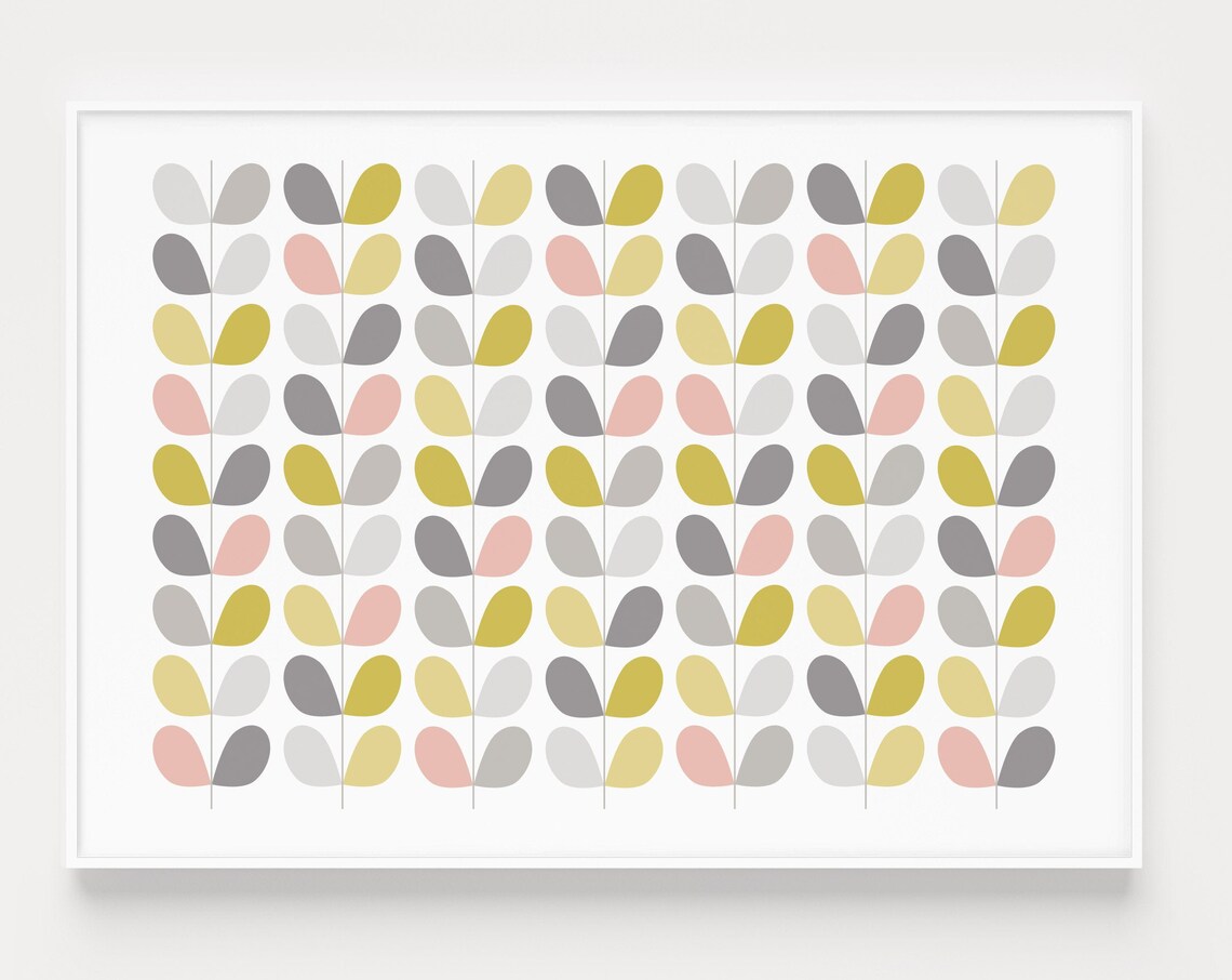 Scandinavian Print, Minimalist Mid-Century Art Print