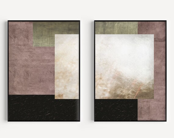 Set Of Prints Wall Art Abstract Print Minimalist Scandinavian