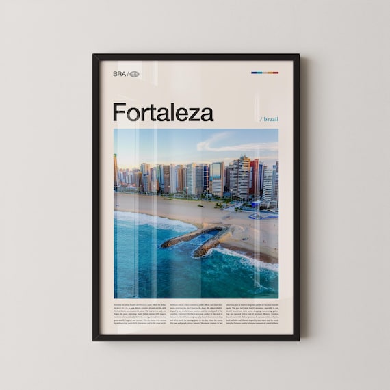 Fortaleza Print Wall Art Poster Brazil Beach Photography Tropical Coastal Decor