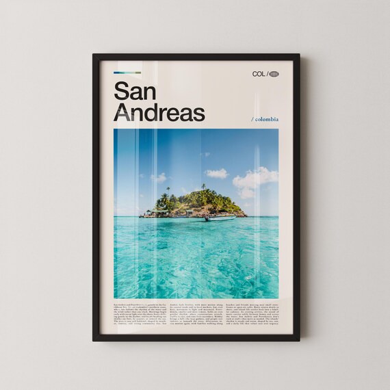 San Andrs And Providencia Print Caribbean Island Wall Art Colombia Poster Tropical Beach Photography Paradise Decor