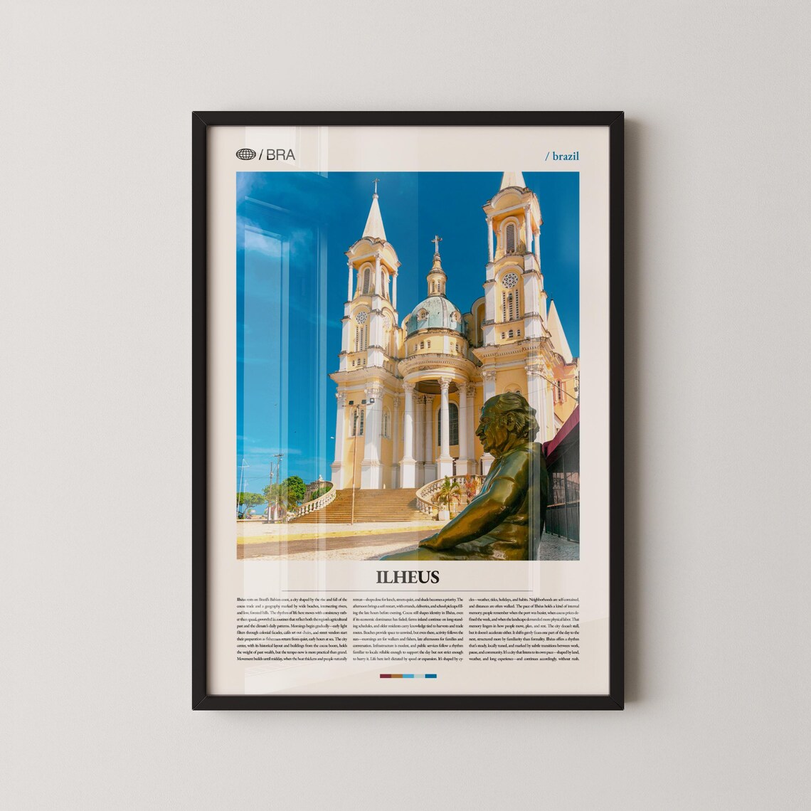 Ilheus Brazil Cathedral Historic City Travel Poster Tropical Photo