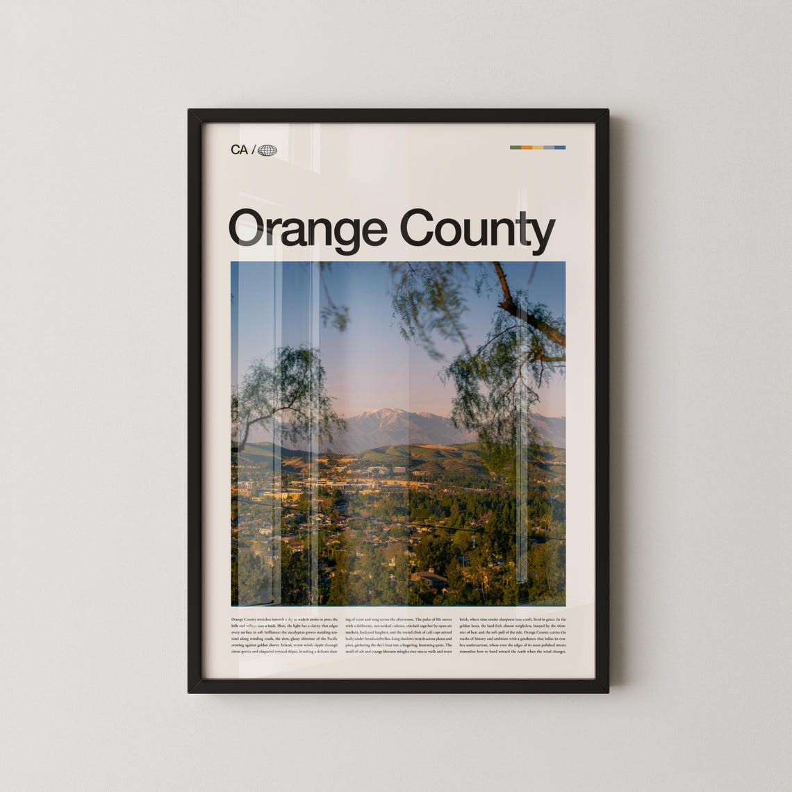 Orange County California Rolling Valley Mountains Photo Poster