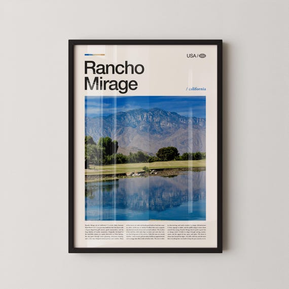 Rancho Mirage Print Wall Art Desert Landscape Poster Palm Springs Area Photo Southwest Decor