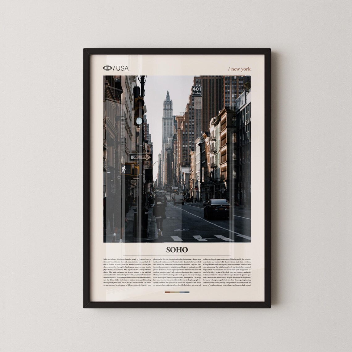 SoHo New York Broadway Street Cast Iron Buildings Photo Poster