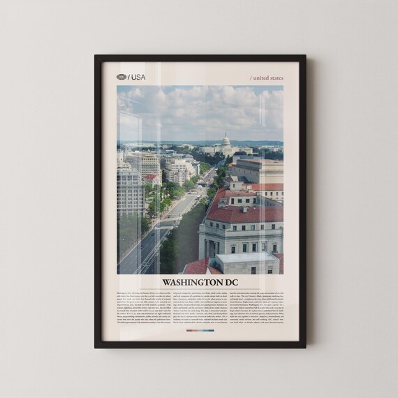Washington DC Aerial Cityscape with Capitol Dome View Poster