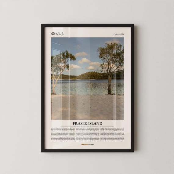 Fraser Island Print Wall Art Poster Photography Australian Sand Natural Landscape