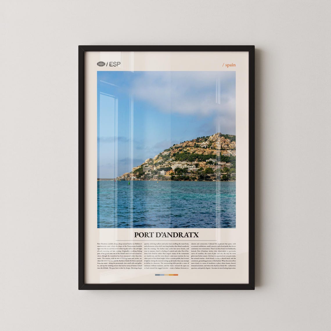 Port d'Andratx Mallorca Spain Harbor Hillside View Travel Poster