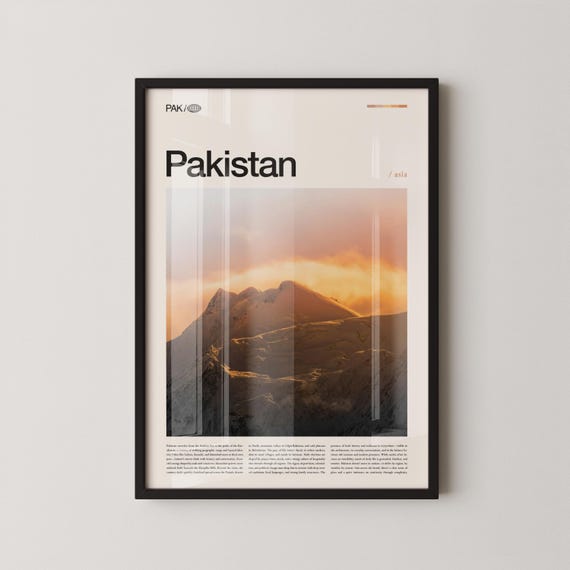 Pakistan Wall Art Majestic Mountain Landscape Print Poster Scenic South Asia Photography Natureinspired Home Decor