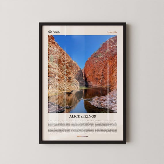 Alice Springs Print Wall Art Poster Photography Australian Outback Landscape Desert Decor