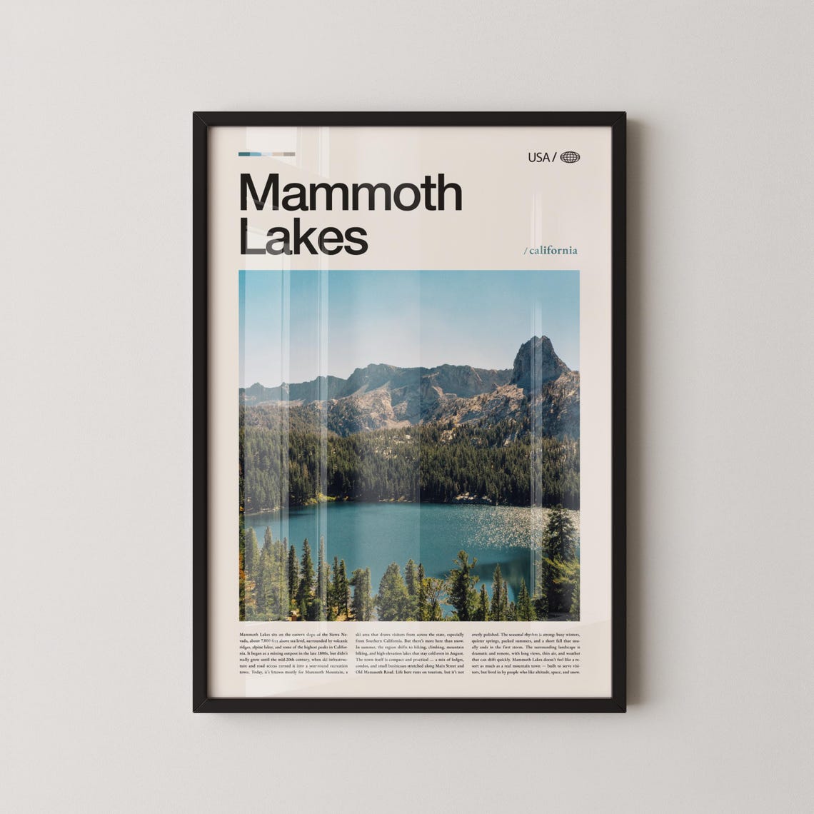 Mammoth Mountain Print Wall Art Poster Photo Lakes