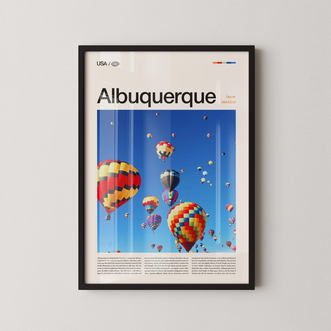 Albuquerque New Mexico Balloon Fiesta Editorial Photo Poster