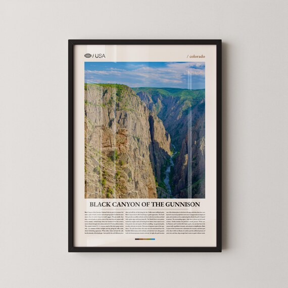 Gunnison River Deep Canyon Gorge Colorado National Park Scenic Poster
