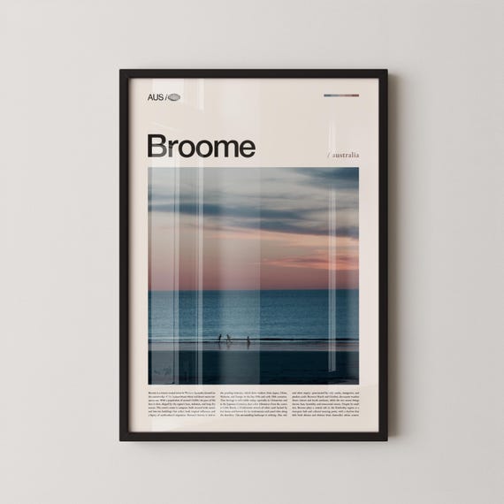 Broome Print Wall Art Poster Photography Australian Coastal Town Tropical Beach Decor